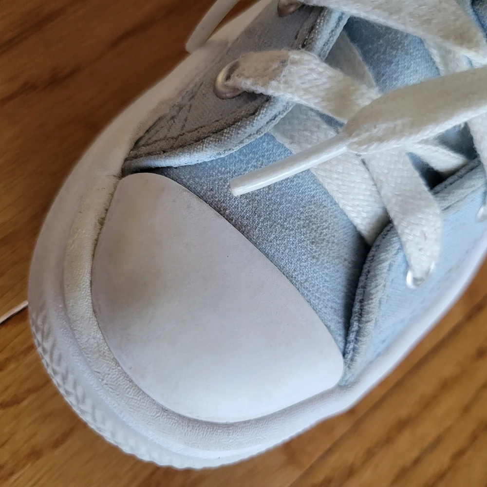Converse Kids High-Top Platform Sneakers - Light Blue and White - Picture 4 of 8